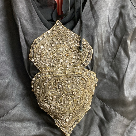 Nicole Miller Collection 💯 Silk Gorgeous Crystal Beading Top NeverUsed - Picture 8 of 16